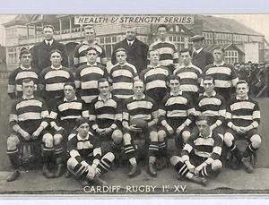 GB Wales RUGBY FOOTBALL Postcard *CARDIFF XV* Health Strength TEAM PC Sport WQ96 - Picture 1 of 12