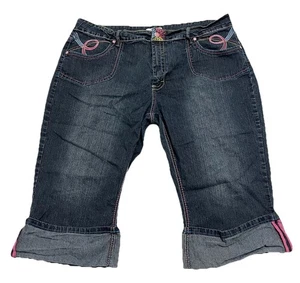 Piper Blue Jeans Damen 24W High Rise Crop bestickt Boho Festival 42x18 - Bild 1 von 15