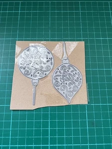 Tattered Lace Christmas Greetings Baubles Metal Cutting Dies - Picture 1 of 4