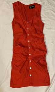 Rotes Minikleid mit Knopfleiste von Nicole Miller - Bild 1 von 7