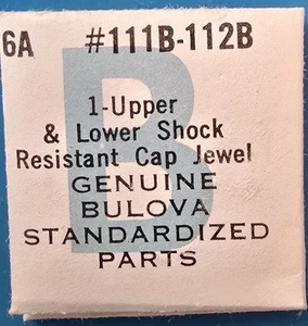 Bulova Cal. 6A # 111B-112B Upper & Lower Cap Jewel NOS - Picture 1 of 1