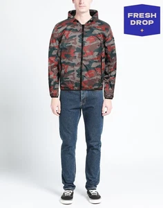 YES ZEE By ESSENZA Techno Fabric Jacket Size XL Brown Camouflage Hooded - Picture 1 of 5