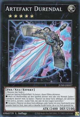 YuGiOh Artefakt Durendal (V.2) JUSH-DE057 Super Rare Deutsch Neu 1st - Bild 1 von 2