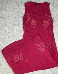 Vintage Coast Pink Embellished Midi Slip Dress UK 10 - See Description - Bild 1 von 5