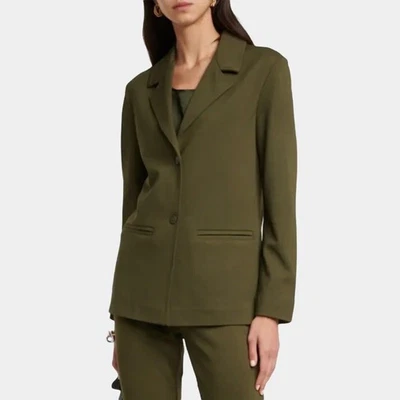 NWT MaxMara Leisure Cluny Jersey Blazer in Olive Green Size XS Stretch $425 - Image 1 of 4