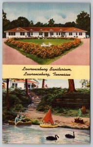 1940-50's LAWRENCEBURG SANATARIUM TENNESSEE HOSPITAL VINTAGE LINEN POSTCARD - Picture 1 of 2