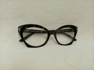 Tom Ford Cat Eye Brille TF5456 Braun Dunkel Havanna 52-19 140 NUR Gestell - Bild 1 von 19
