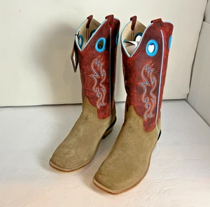 Old West 8206Y Jugend Wildleder Cutter Toe Stiefel Größe 6 - Bild 1 von 7