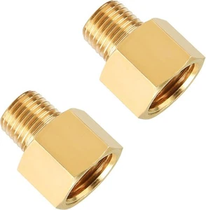 Reductor de 3/8" hembra a 1/4" macho, accesorios de tubería de latón NPT, paquete de 2 - Imagen 1 de 8