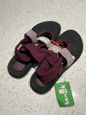Sanuk Yoga Sling 3 Women’s Sandals Purple White Size 9 NWT - Image 1 of 4