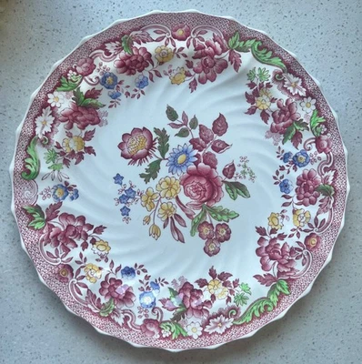 Spode England Copeland Spodes Bouquet Floral Dinner Plate VTG  9" Bone China - Image 1 of 4