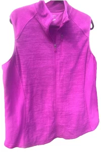 Chaleco polar Tek Gear talla 2XL para mujer Plus púrpura liso cremallera completa usado en excelente estado - Imagen 1 de 5