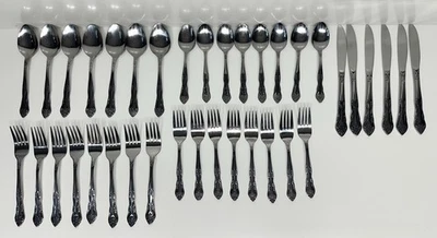 37 Dream Rose Rogers Co Edelstahl Besteck Vintage Besteck Service für 6 - Bild 1 von 4