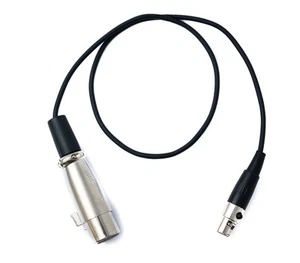 Audio Kabel 50 cm Mini XLR 3 polig Buchse zu XLR 3 polig Buchse Adapter Schwarz - Afbeelding 1 van 4