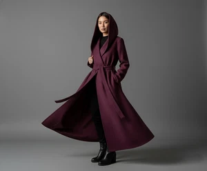 Wool Cardigans, Cloaks, Capes Victorian Coat, Hooded Princess Coat, Winter Trenc - Picture 1 of 10