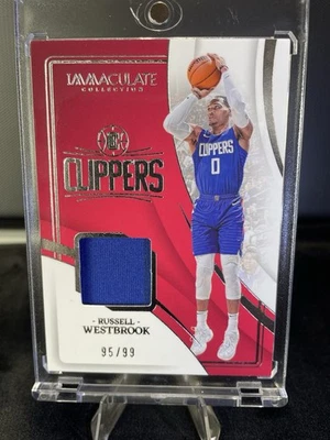Camiseta deportiva Panini Immaculate Collection Russell Westbrook 2023 usada en juegos/99 clips💥 Foto 1 de 4