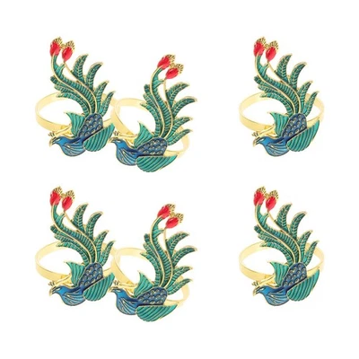  6 Pcs Anello Portatovagliolo Ferma Tovaglioli Anelli Di Unici Fibbia - Immagine 1 di 4