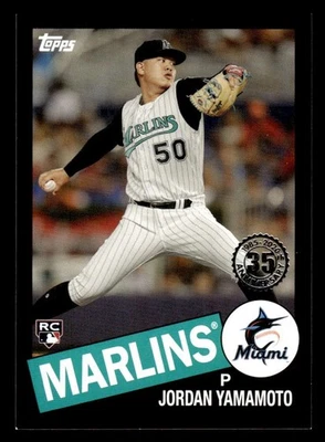 2020 TOPPS JORDAN YAMAMOTO 85-58 1985 35TH BLACK 286/299 NRMT MIAMI MARLINS - Image 1 of 2