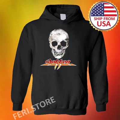 Sudadera con capucha negra Dokken Skull para hombre talla S a 3XL BS525 Foto 1 de 4
