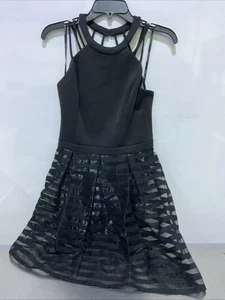 Vestido Guess Negro Tirantes Halter Línea A Forrado Regreso a Casa Talla 4 - Imagen 1 de 3