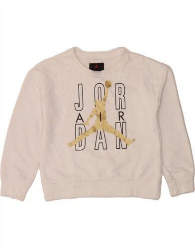 OFF WHITE Maglione Felpa JORDAN Ragazza Crop Graphic 10 11 anni Medium Off White QZ11