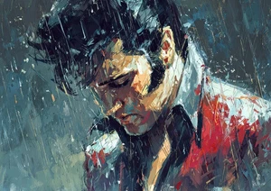 2025 Elvis Presley KING OF R-N-R 1/1 ART SKETCH CARD ARTIST SIGNED ONE OF A KIND - Picture 1 of 2