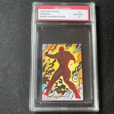 EMC 🔥 DareDevil 🔥  1986 Marvel Sticker 🔥 Gem Mint  10 🔥 Very Low Graded - Image 1 of 2
