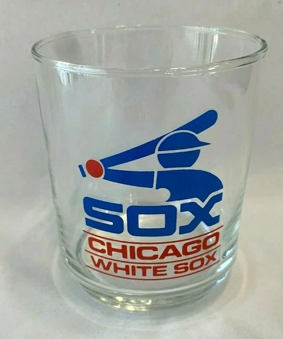 Vintage Chicago White Sox Logo 1980's 12 OZ. Glass 4" High MLB VGC Cover