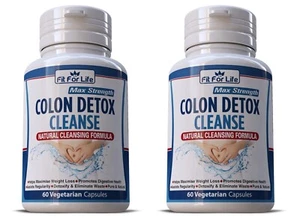 2 X Colon Detox Cleanse Supplement Diet Pills 120 Caps Health Weight Gut Health - Picture 1 of 7