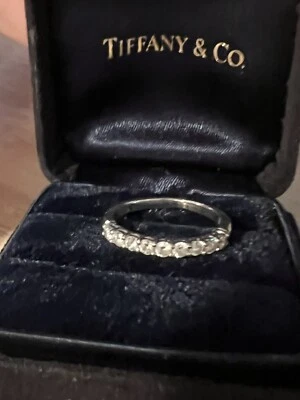 4000$ Tiffany & Co Forever 钻石白金结婚戒指 2.2 毫米 0.27 克拉 5 码 — 第 1/4 张图片