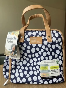 Fit & Fresh Bold & Beautiful Polka Dot Lunch Tote With Snack Containers NWT - Picture 1 of 7