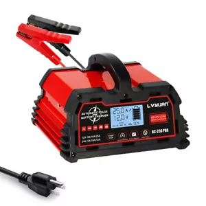 25A Smart Car Battery Charger Trickle Repair 12V 24V for 12V LiFePO4 Battery AGM - Picture 1 of 9