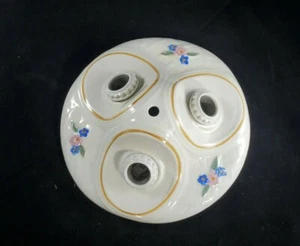 DE COLECCIÓN ACCESORIO DE TECHO PORCELIER TRIPLE LÁMPARA DE TECHO FLORAL COLECCION - Imagen 1 de 12