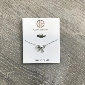 NWT Giani Bernini Sterling Silver Bow Pendant Necklace - Picture 1 of 2