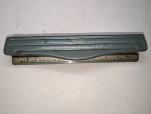 Vintage 50s 60s Standard Adjustable Hole Punch Presto USA Metal Flake Restro USA - Picture 1 of 10