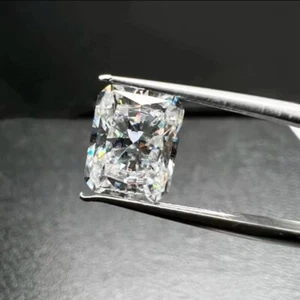 0.5-20ct Radiant Cut Loose Moissanite D VVS1 Real Gem Stone W/ GRA Pass Tester - Picture 1 of 23