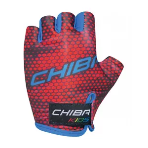 CHIBA Handschuhe / Fahrradhandschuhe Kinder kurz rot / blau S/4 Bike NEU - Bild 1 von 2