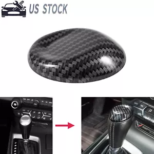 Carbon Fiber Gear Shift Knob Head Cover Trim Sticker For Chevy Corvette C7 14-19 - Picture 1 of 12