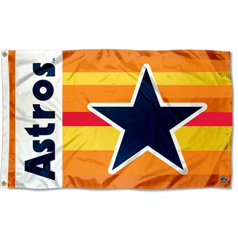 Houston Astros Retro Rainbow Flag Cover