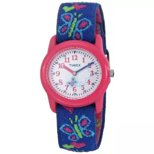 Orologio Timex Bambini Farfalle Cuori Cinturino Lavabile T89001 - Foto 1 di 2
