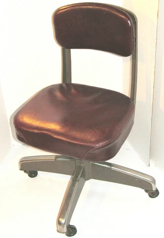 VTG 1940s-50s BURROUGHS ADDING MACHINE COMPANY INDUSTRIAL TANKER OFFICE CHAIR! Cover