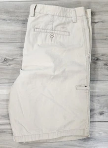 Dockers Short Men's 42 Beige Washed Khaki Relaxed Fit Flat Front - Picture 1 of 7