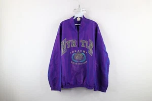 Vtg 90s Surf Style Mens OSFA Chromatic Myrtle Beach Pullover Windbreaker Jacket - Picture 1 of 19