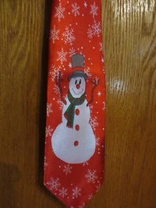 Weihnachtskrawatte Schneemann - Bild 1 von 2