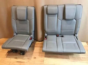 Honda Complete Rear 3rd Row Seat Gray Leather OE Fits HONDA PILOT 2009-2015 - Picture 1 of 8