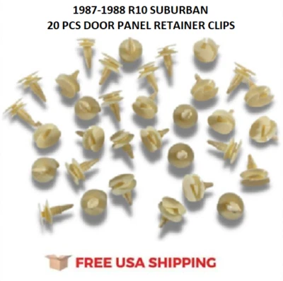 Chevy R20 y R20 SUB 1987-1988 interior panel de puerta botón clip sujetadores de retención Foto 1 de 2