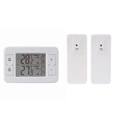 ℃/℉ Digital Wireless Transmitter Indoor/Outdoor Thermometer Temperature Meter - Image 1 of 4