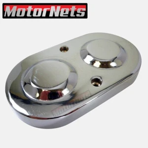 Chrome Alum. Double Barrel Cover Cap for Master Cylinder GM Chevy Buick Cadillac - Bild 1 von 2
