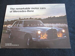 1966 Mercedes foldt Brochure 220 230 250 S 250SE Coupe & Conv 230SL 600 Catalog
