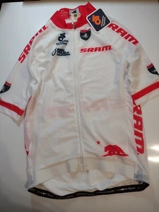 Sram Amgen Tour of CA Woman cycling jersey Top Shirt Full Zip Black Red White XL - Picture 1 of 12